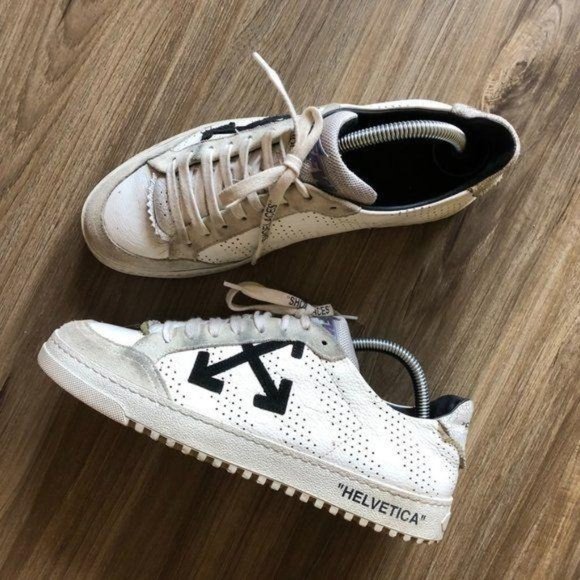 Off White Virgil Abloh Arrow Perforated Sneakers